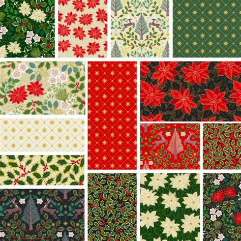 Yuletide Full Collection Fat Quarter Pack Lady Sew Sew