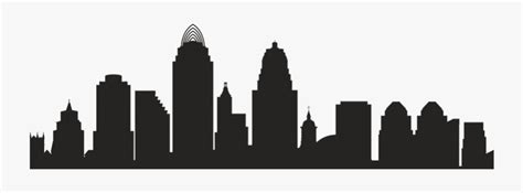 Cincinnati Skyline Silhouette Royalty-free - Cincinnati Skyline Silhouette , Free Transparent ...