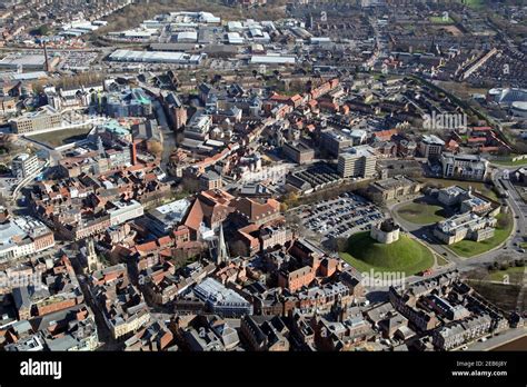 aerial view of York city centre Stock Photo - Alamy