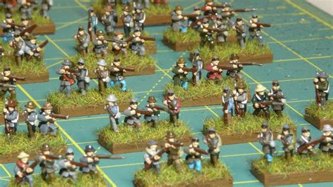 On Campaign Painted 10mm American Civil War Confederate Infantry Firing