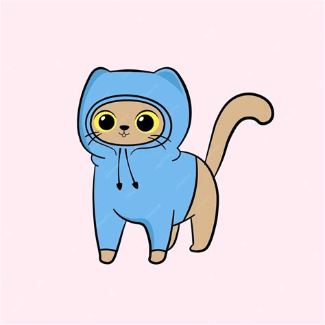 Premium Vector | Cute cat and hoodie vector