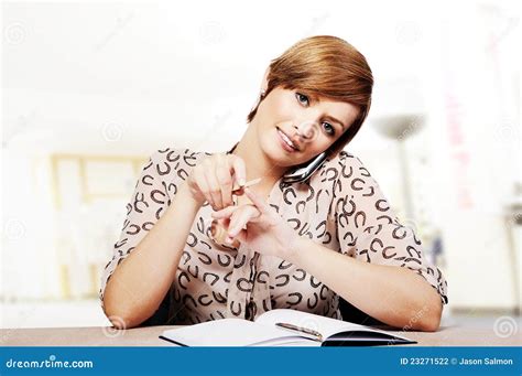 Multitask Stock Photo Image Of Beauty Phone Boring 23271522