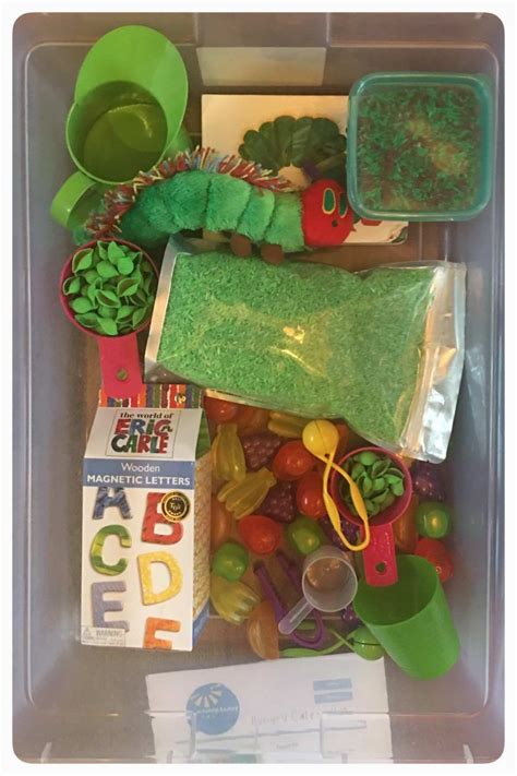 The Very Hungry Caterpillar Inspired Sensory Bin Hungry Caterpillar