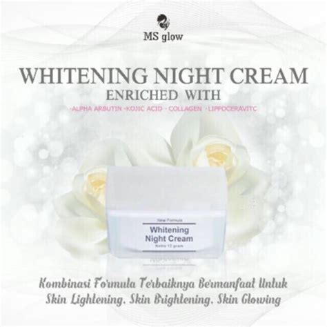 Jual Night Cream Krim Malam Ms Glow Cantik Skincare Brightening