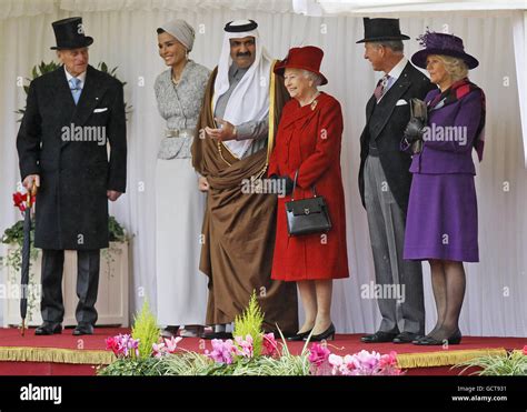 Wife of the emir of qatar at windsor castle hi-res stock photography ...