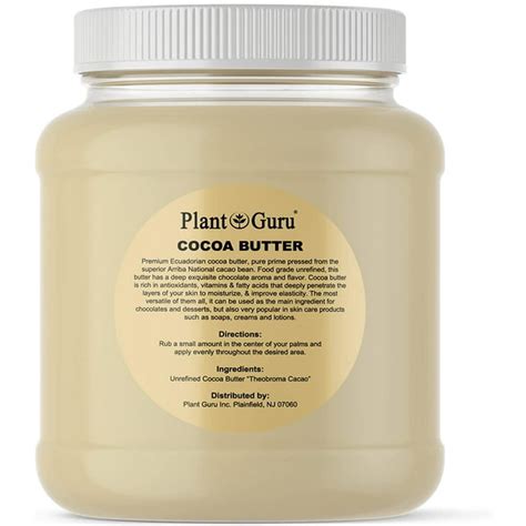 Raw Cocoa Butter 3 Lbs Bulk Jar 100 Pure Natural Unrefined Food Grade Arriba Nacional Cacao