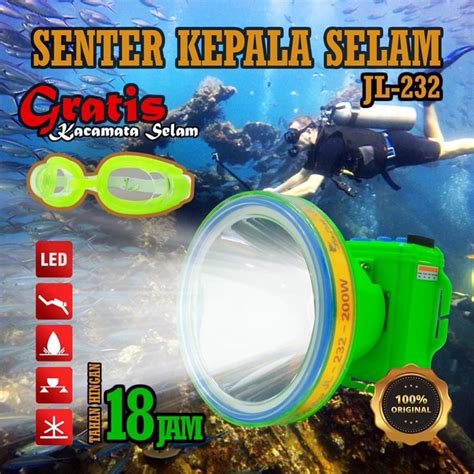 Jual Senter Kepala Selam Waterproof Jinlong Jl Tahan Air Diving