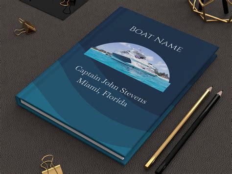 Boat Logbook With Your Own Custom Boat Photo Captain Log - Etsy 