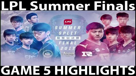 RNG Vs EDG Finals Game 5 Highlights LPL Summer Split Royal Never Give