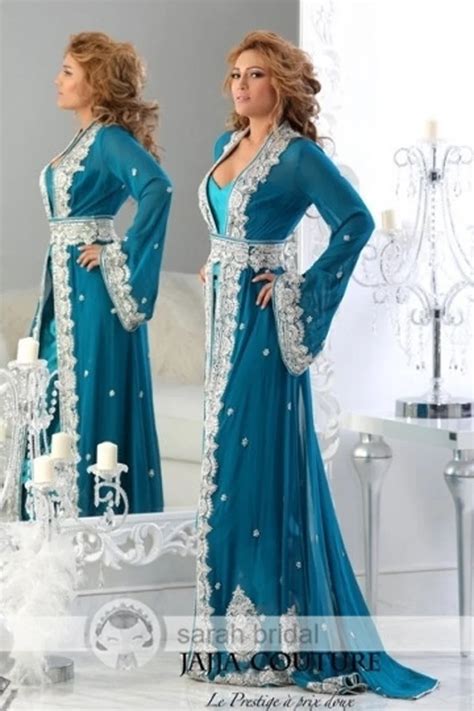 Blue Luxury Abaya Dubai Evening Gowns Long Sleeve Appliques Kaftan