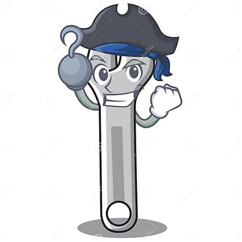 Pirate Wrench Character Cartoon Style Stock Vector Illustration Of