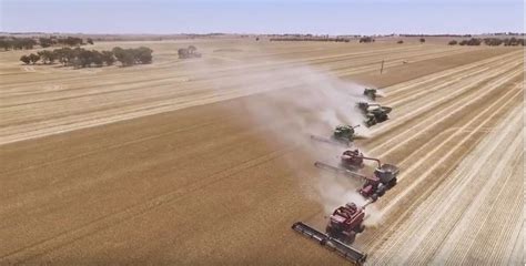 Video Drone Footage Captures The Scale Of The Australian Harvest