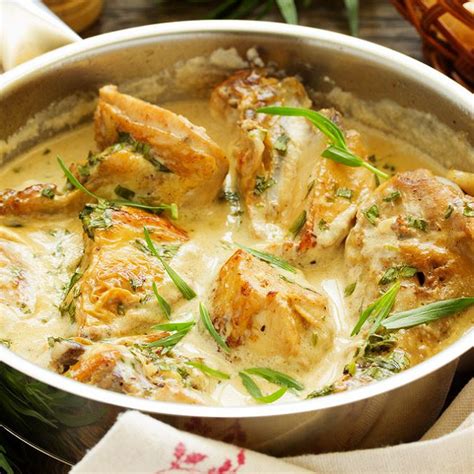 Recette Poulet à la crème et aux champignons facile rapide