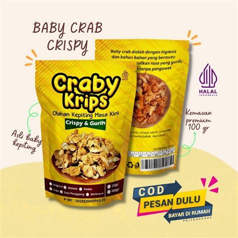 Jual PRODUSEN BABY CRAB CRISPY JUMBO 100GRAM ORIGINAL ASLI GRESIK