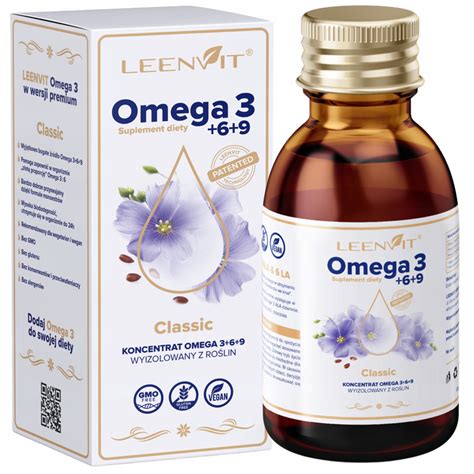 Kwasy Omega 3 6 9 roślinne VEGAN LeenVit Classic 13623243132 Allegro pl