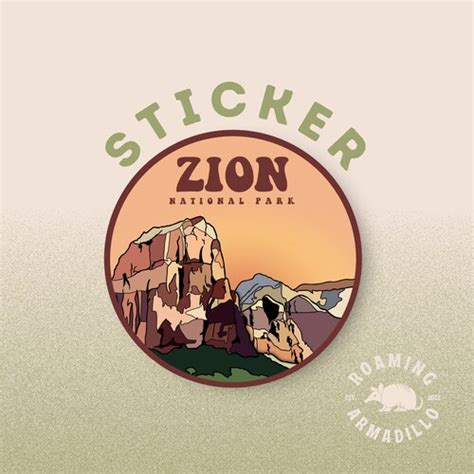 The Narrows Zion National Park Sticker Etsy