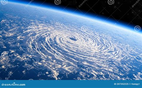 Satellite View Of The Eye Of The Storm Tropical Storm Formation Of