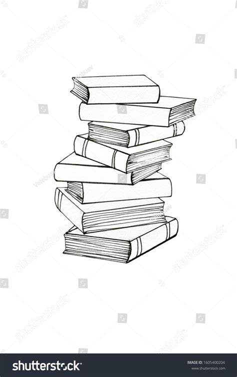 Stack Of Books Graphic Illustration