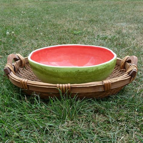 Large Watermelon Serving Bowl Etsy