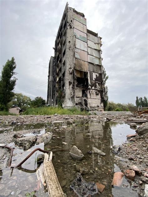 Destroyed And Damaged Residential Buildings In Borodyanka After Russia