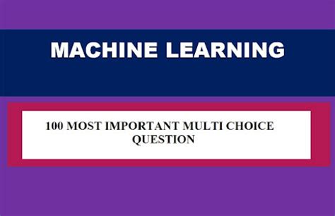 Machine Learning Most Important Mcq Part Machine Learning Mcq