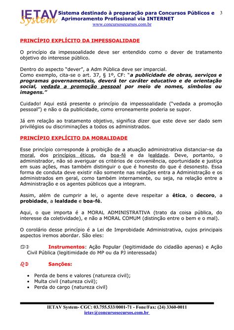 Principios Expl Citos E Impl Citos Do Direito Administrativo Pdf