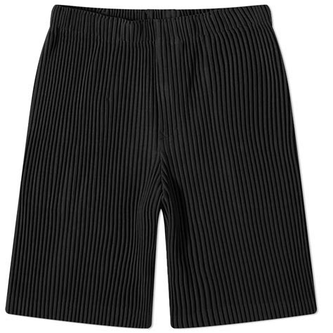 Homme Pliss Issey Miyake Men S Pleated Short In Black Homme Plisse