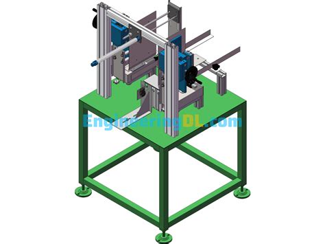 Semi Automatic Hot Melt Adhesive Machine SolidWorks Mechanical Engineering Design Library