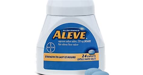 Aleve® Naproxen Sodium Caplets Powerful 12 Hour Pain Relief Aleve®