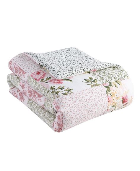 Laura Ashley Ailyn Cotton Reversible 5 Piece Comforter Set Twin Macy S