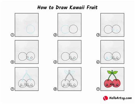 draw  cute easy fruit