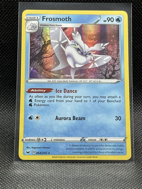 Frosmoth Rare Holo Sword Shield Pokemon Card Nm M Ebay