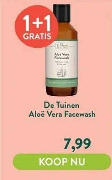 De Tuinen Alo Vera Facewash Aanbieding Bij Holland Barrett Folders Nl