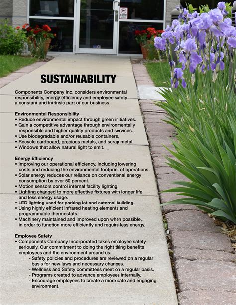 Components Companys Sustainability Statement