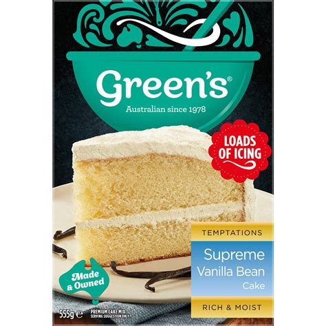 Green S Vanilla Bean Cake Mix 555g Woolworths