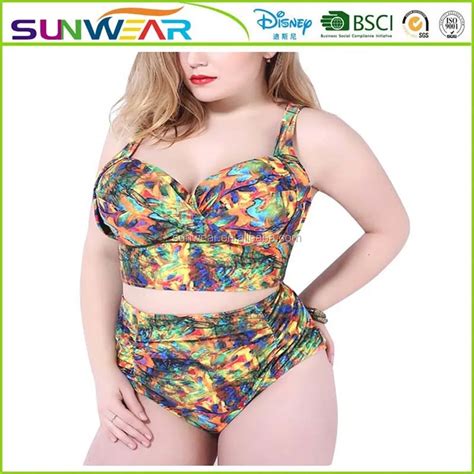 Sexy Size Xxxl Swimwear Women High Waist Modest Swimming Bikini Suit Women Pieces