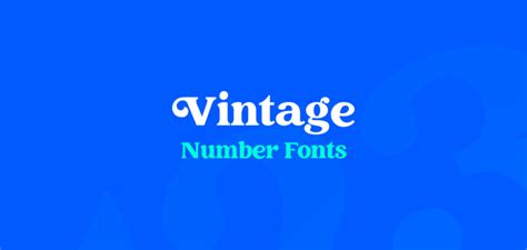 Retro Vintage Number Fonts For Old School Designs - Graphic Pie