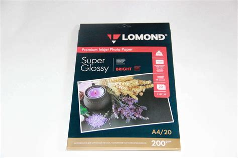 Фотобумага LOMOND суперглянцевая ярко-белая (Super Glossy Bright ...
