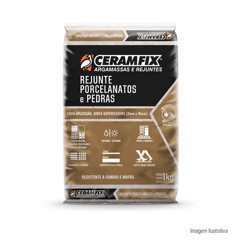 Rejunte Porcelanato 1kg Grafite Ceramfix Panorama