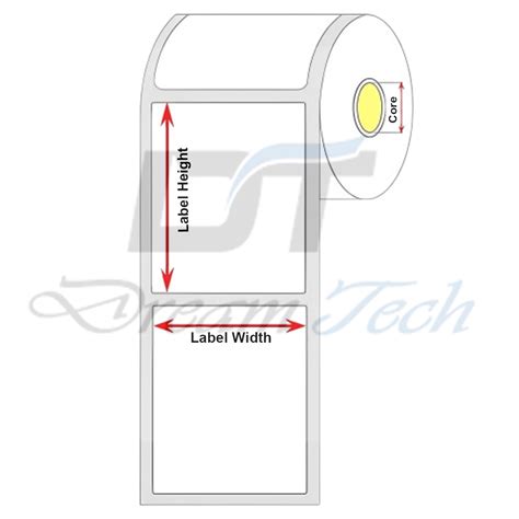 50mm X 100mm Direct Thermal DT Barcode Label Sticker Dream Tech