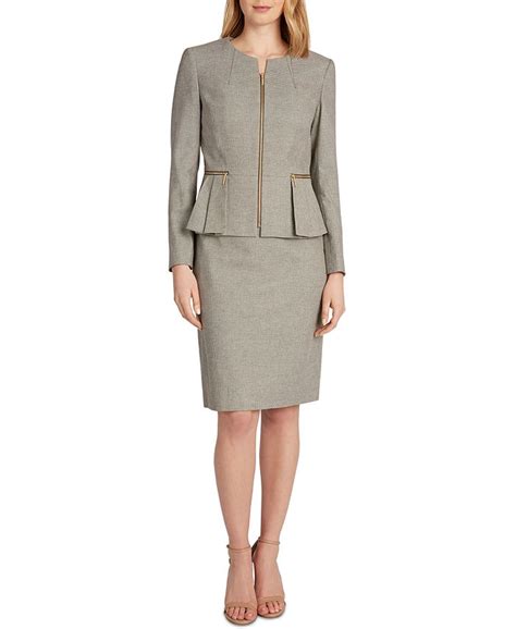 Tahari Asl Peplum Skirt Suit Macys