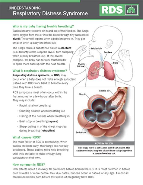 Respiratory Distress Syndrome Rds Nicu Parent Education Resources