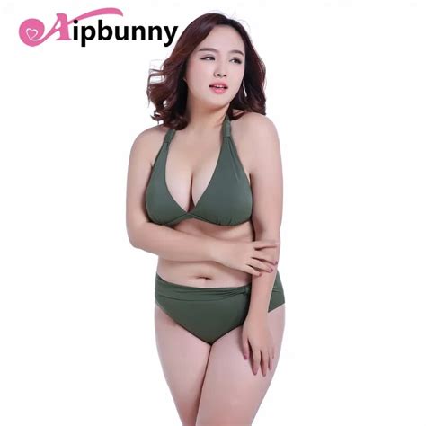 Atejifey Sexy Push Up Plus Size Xl Xl Solid Bikini Sets Big Cup Women