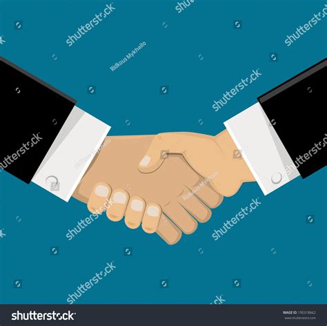 Shaking Hands Vector Eps 10 Stock Vector (Royalty Free) 195318662