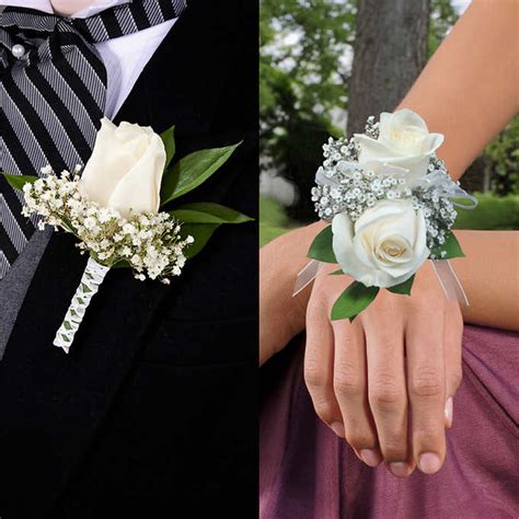 Boutonnieres Wrist Corsages 16 Count Prom Corsage And Boutonniere