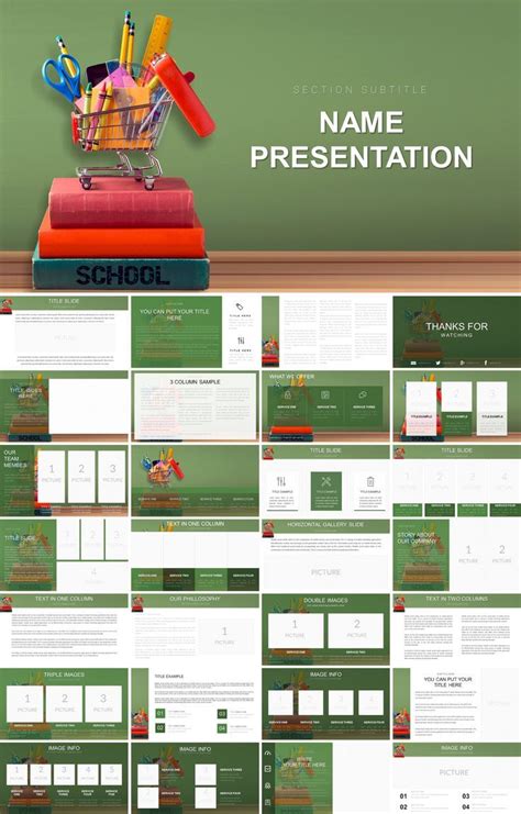 School Supply and Teacher Supplies PowerPoint template Teacher Supplies, School Supplies ...