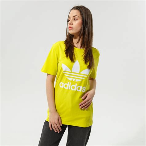 Adidas ТЕНИСКА Trefoil Tee He6872 Дамски Цвят жълт Модни Тениски Дрехи