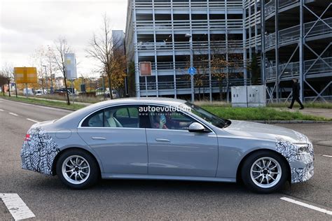 All New 2024 Mercedes Benz E Class Prototype Drops Almost All Camouflage Autoevolution