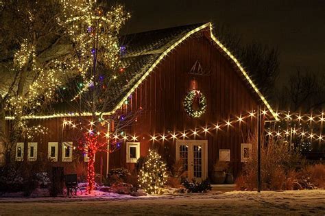 Image Result For Christmas Lights On Red Barn Country Christmas