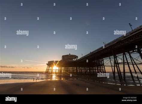 Blackpool North Pier at sunset Stock Photo - Alamy